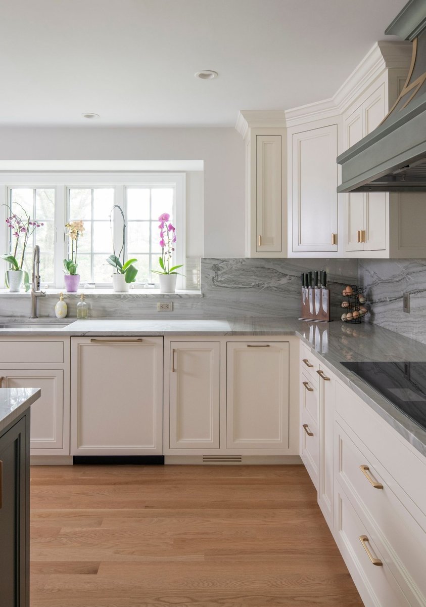 luxury kitchen remodel in acton, ma with marble countertops