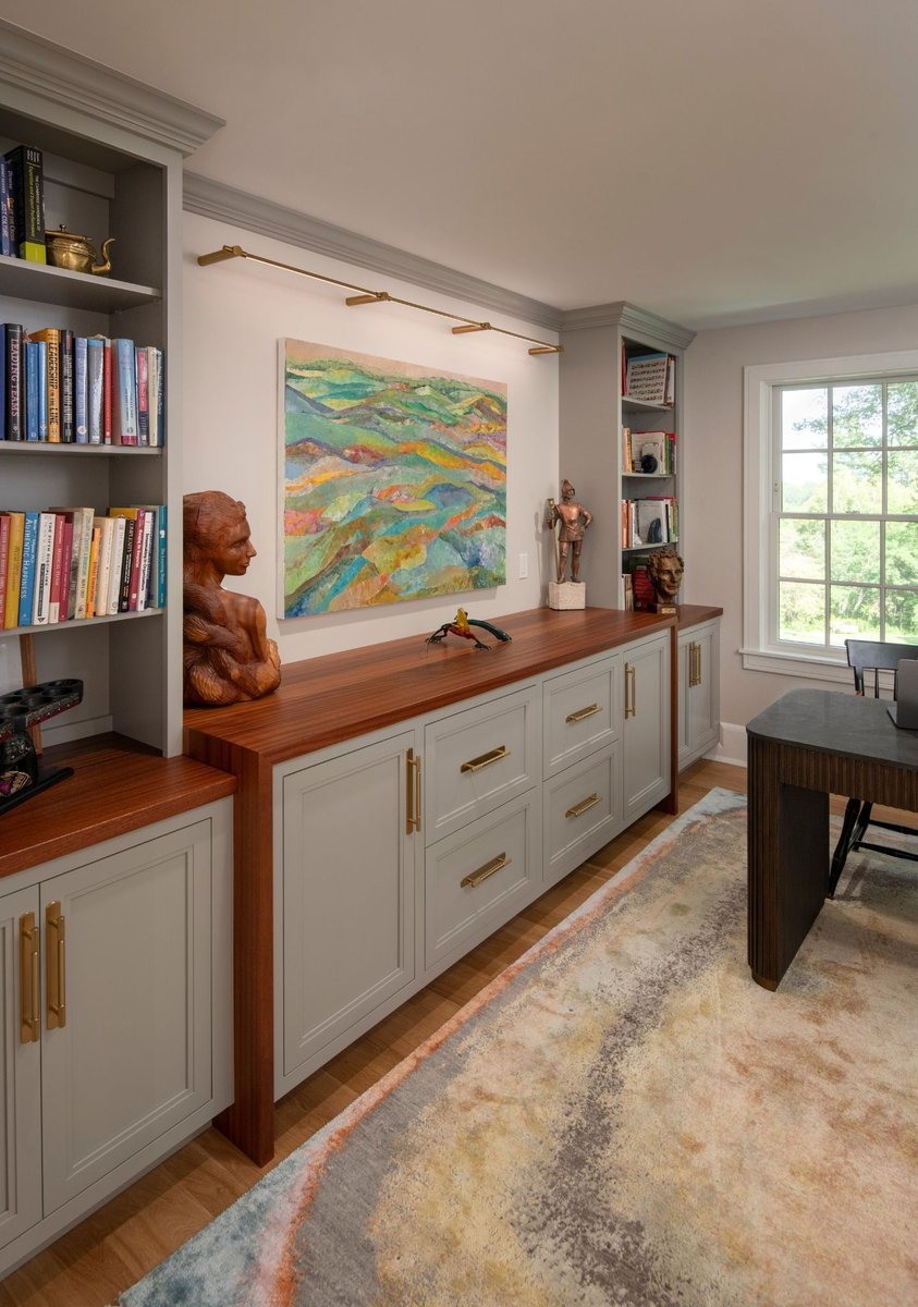 studyoffice home remodel in an acton home remodel with built in wall storage